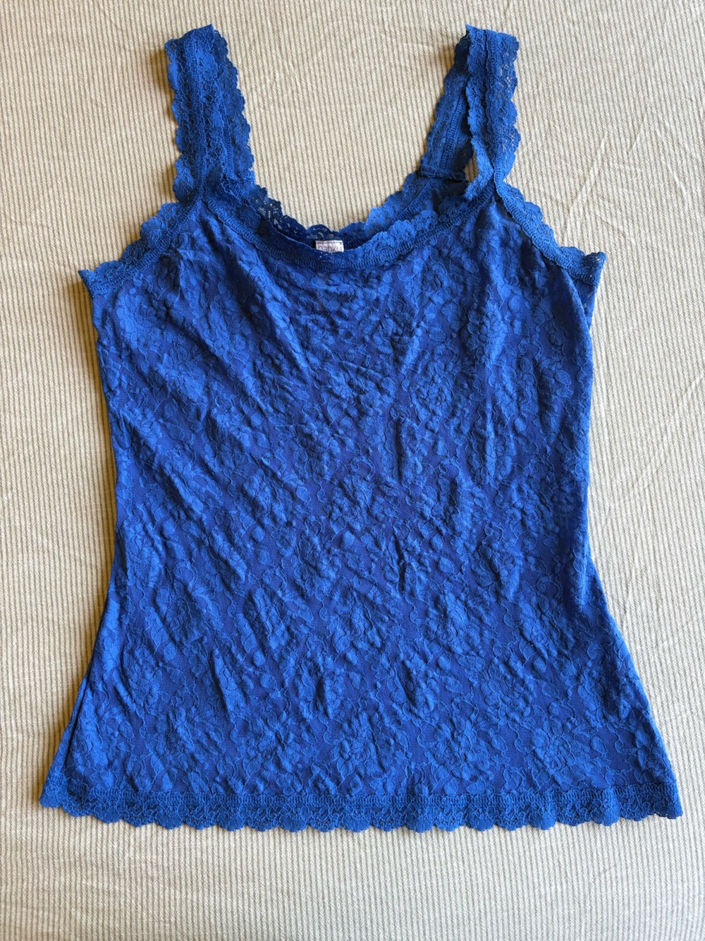 Hanky Panky Signature Lace Camisole Tank 1390L Deep Dive/Blue Unlined Size Large